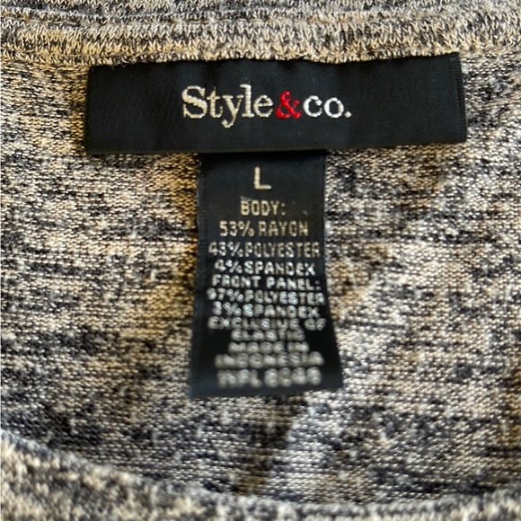 Style & Co 3/4 length top. Size large - Picture 4 of 4